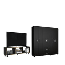 Combo Para Habitación Milano Incluye Closet y Mesa Para Tv