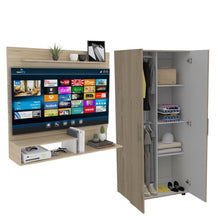 Combo para Habitación Raichel, Incluye Panel de Tv y Closet