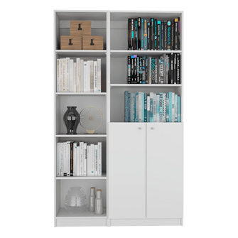 Combo de Bibliotecas Home Eco, Blanco, Incluye Dos Bibliotecas - VIRTUAL MUEBLES