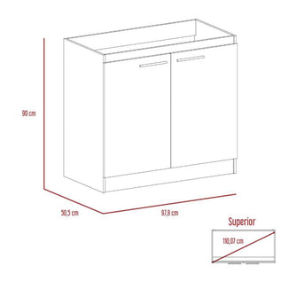 Combo para Cocina Oslo, Incluye Gabinete y Mueble Aereo