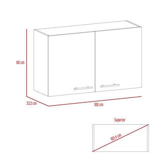 Combo para Cocina Oslo, Incluye Gabinete y Mueble Aereo