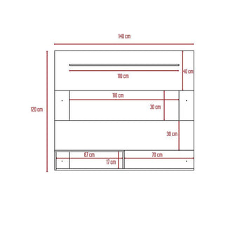 Combo Para Sala Barlac, Incluye Panel TV y Mesa Auxiliar