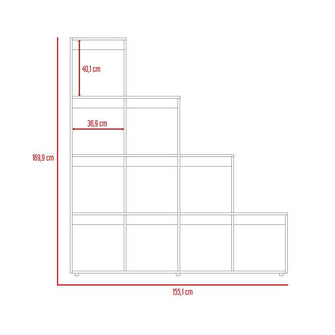 Combo Para Sala Amudomi, Incluye Mesa Para TV y Biblioteca Escalera