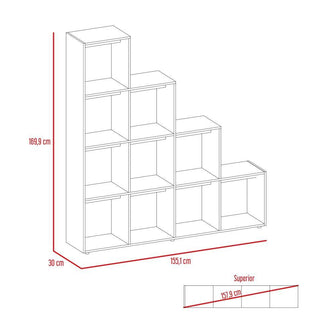 Combo Para Sala Alviar, Incluye Panel TV, Biblioteca Escalera y Mesa de Centro