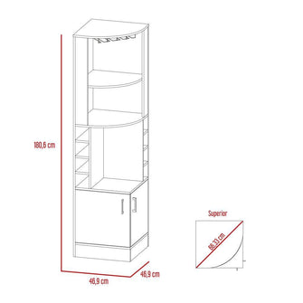 Combo Para Sala Oxa, Incluye Bar Esquinero y Biblioteca Escalera