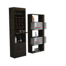 Combo Para Sala Ilo, Incluye Bar y Biblioteca Cubo