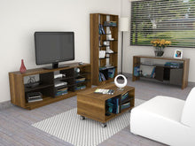 Combo Para Sala Rocco, Incluye Mesa Para TV, Biblioteca, Mesa Auxiliar y Mesa de Centro