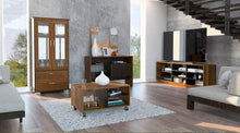 Combo Para Sala Kyra, Incluye Mesa Para TV, Vitrina, Mesa Auxiliar y Mesa de Centro