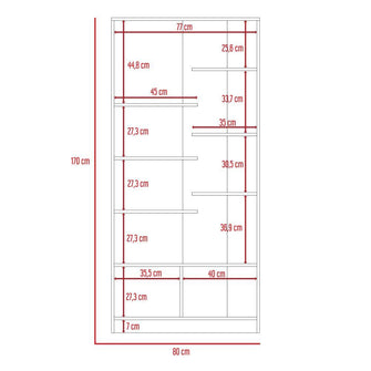 Combo Para Sala Allende, Incluye Mesa Para TV, Biblioteca, Mesa Auxiliar y Mesa de Centro