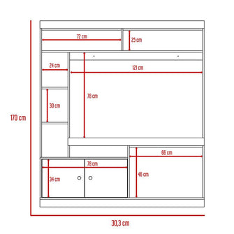 Combo Para Sala Leiah, Incluye Mesa Para TV, Vitrina y Mesa de Centro