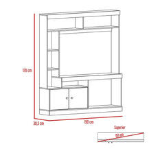 Combo Para Sala Leto, Incluye Mesa Para TV, Vitrina, Mesa Auxiliar y Mesa de Centro