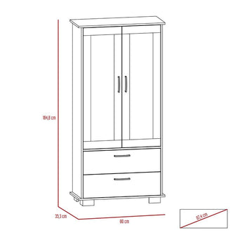 Combo Para Sala Kaia, Incluye Mesa Para TV y Vitrina