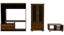 Combo Para Sala Leiah, Incluye Mesa Para TV, Vitrina y Mesa de Centro