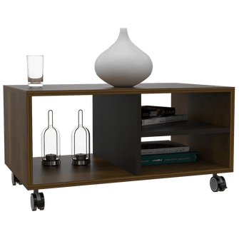Combo Para Sala Leiah, Incluye Mesa Para TV, Vitrina y Mesa de Centro