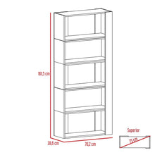 Combo Para Sala Iver, Incluye Mesa Para TV y Biblioteca Cubo