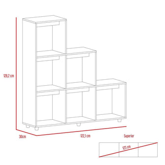 Combo Para Sala Montecarlo, Incluye Mesa Para TV y Biblioteca Escalera