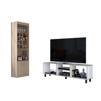 Combo Para Sala Palmira, Incluye Mesa Para TV y Bar