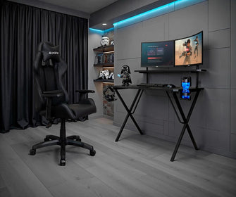 Silla Gamer X-71, Wengue, con Cómodo Espaldar y Rodachines