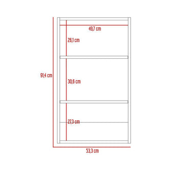 Complemento Gabinete Superior Dibala, Blanco Perla, cuenta con 3 entrepaños