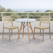 Silla Austin, Color Taupe, con Espaldar Tejido