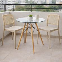 Set de 2 Sillas Houston, Color Taupe, con Espaldar Tejido