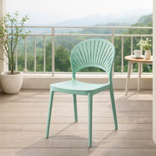 Silla Paraíso, Color Azul Claro, con Espaldar y Diseño Moderno