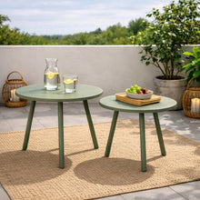 Sala de Exterior Sorrento, Verde Olivo, Con Cojines Beige, 4 Piezas