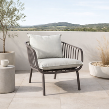 Sala de Exterior Sorrento, Color Taupe, con Cojines Beige, 4 Piezas