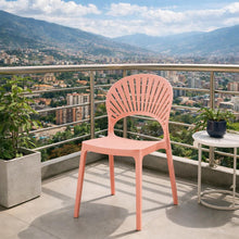 Set de 2 Sillas Paraíso, Color Mandarina, con Espaldar y Diseño Moderno