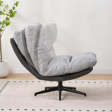 Poltrona Giratoria Marsella, Negro y Gris, Con Diseño Moderno
