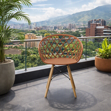 Silla Oasis con Brazos, Color Terracota, con Espaldar