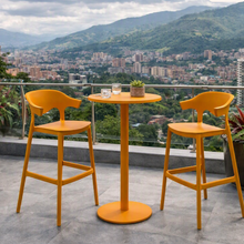 Silla para Bar Elena, Color Naranja, Diseño Moderno