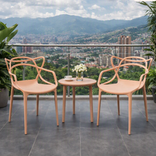 Silla Palermo, Color Mandarina, con Espaldar y Diseño Moderno