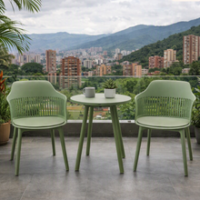 Silla con Cojín Max, Color Verde, con Espaldar en Rejilla