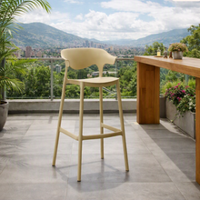 Silla para Bar Elena, Color Khaki, Diseño Moderno