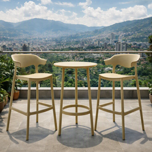 Silla para Bar Elena, Color Khaki, Diseño Moderno