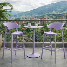 Silla para Bar Elena, Color Lila, Diseño Moderno