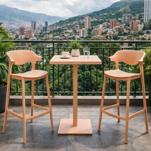 Silla para Bar Elena, Color Mandarina, Diseño Moderno