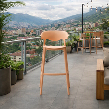 Silla para Bar Elena, Color Mandarina, Diseño Moderno