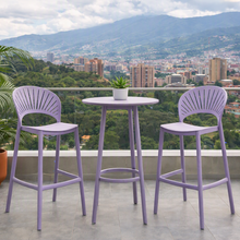 Set de 2 Sillas para Bar Paraíso, Color Lila, Diseño Moderno