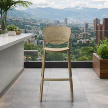 Silla para Bar Río, Color Khaki, Diseño Moderno