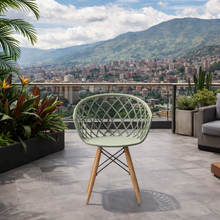 Silla Oasis con Brazos, Color Verde, con Espaldar