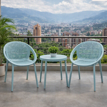 Silla Selva con Brazos, Color Azul Claro, con Espaldar