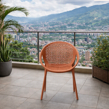 Silla Selva con Brazos, Color Terracota, con Espaldar