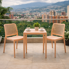 Silla Manhattan, Mandarina, con Espaldar en Rejilla y Diseño Minimalista