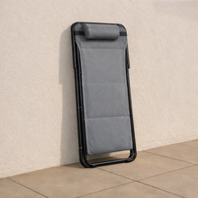 Silla Plegable Reclinable Zambia, Gris Oscuro, con Tres Posiciones