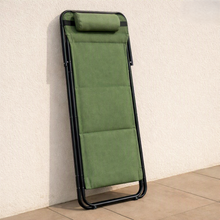 Set de 2 Sillas Plegable Reclinable Zambia, Verde, con Tres Posiciones
