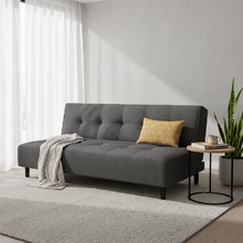 Sofá Cama Mauro Tela, Color Gris