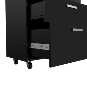 Archivador Multiusos Martin, Wengue, con cerradura y llave para puerta