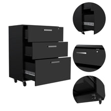 Archivador Multiusos Martin, Wengue, con cerradura y llave para puerta